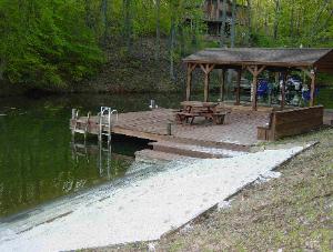 Beach and Dock Area - Photo taken before slide built