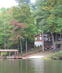 View of Kindred Spirits from Childs Cove off main part of Lake Anna