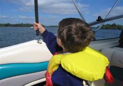 Taking a boat ride on Lake Anna